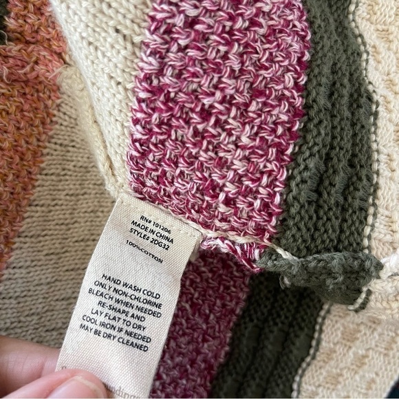 Soft Surroundings Nima Knit Multicolor Striped Bohemian Cardigan Women's Sz M - Picture 4 of 8